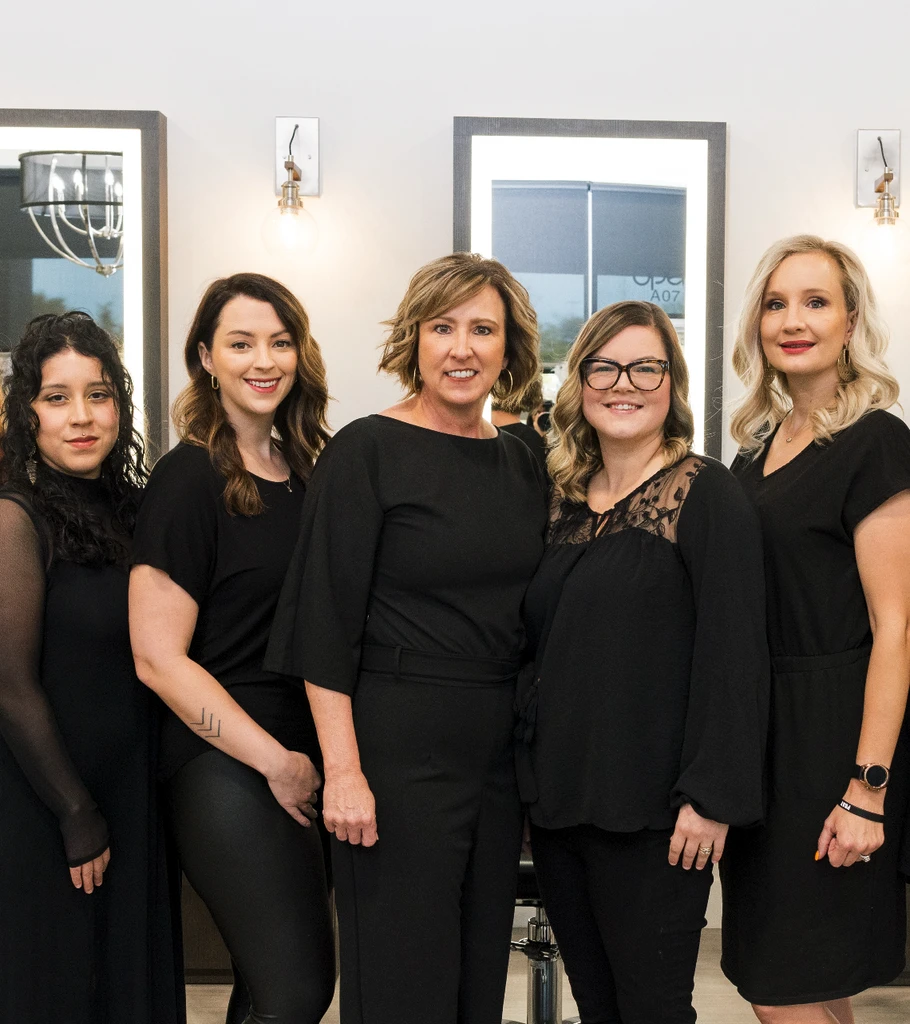 The salon Alec’s mother owns and runs in Cypress, Texas
