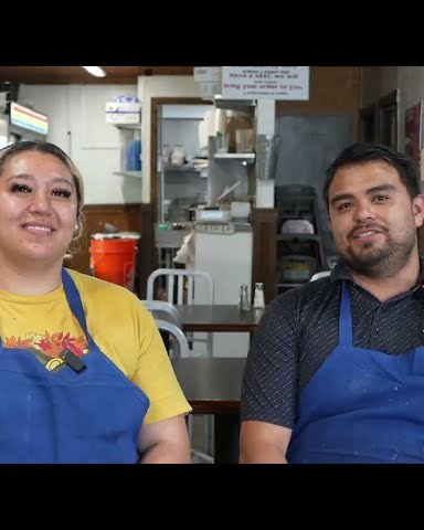 Luis and Stephanie, owners of Cookies Mexican, real Town customers