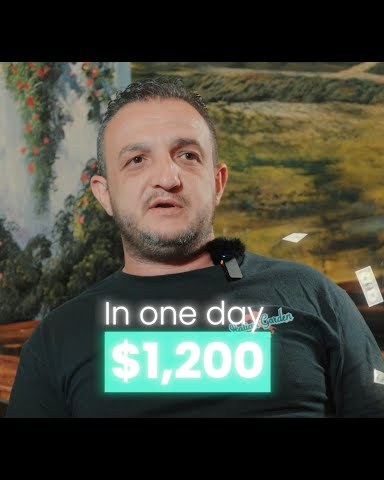 Benny Polisi, owner of Italian Garden, a real Town customer