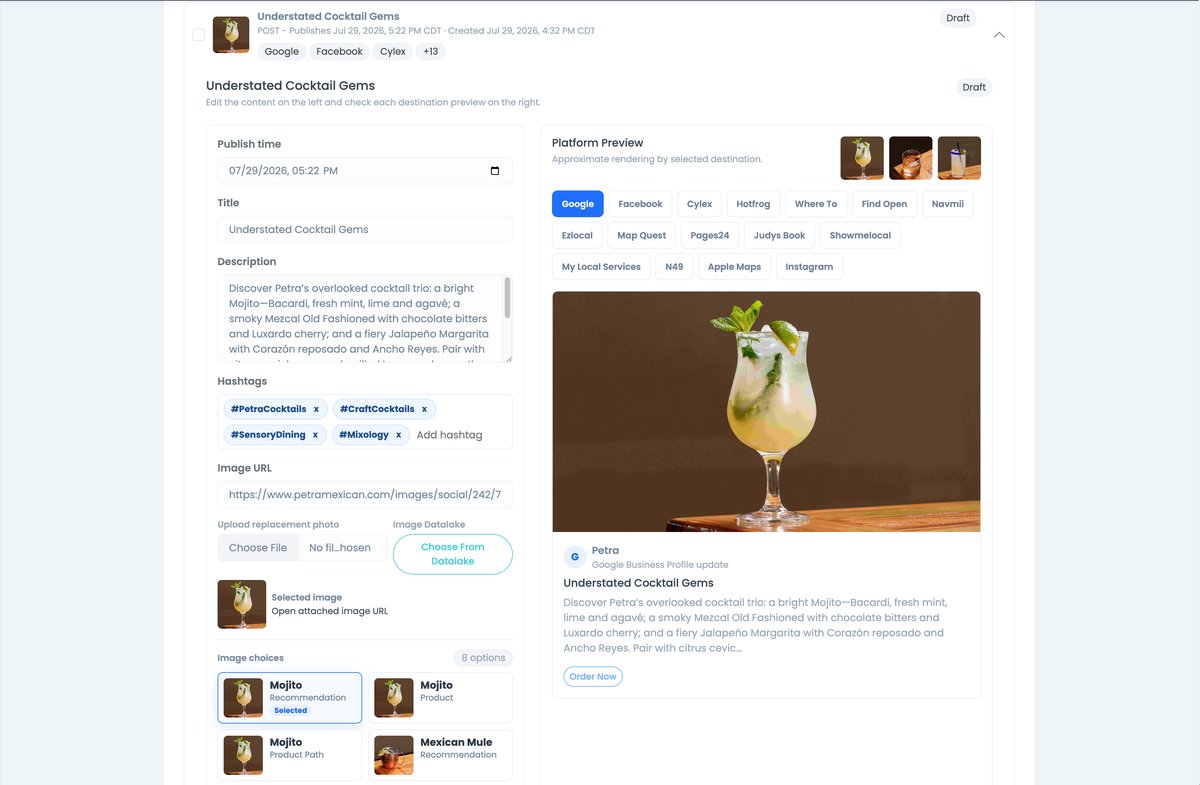 AI social media post composer